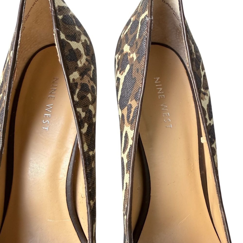 Nine West Guendao Leopard Espadrille Platform Pumps High Heel Women’s Size 9 M - Picture 8 of 13
